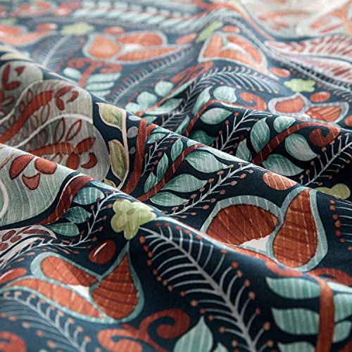 VM VOUGEMARKET Medallion Duvet Cover Set King Boho Paisley Print Bedding Set 3 Pieces Sateen Cotton Rustic Bohemian Comforter Cover with Zipper Ties