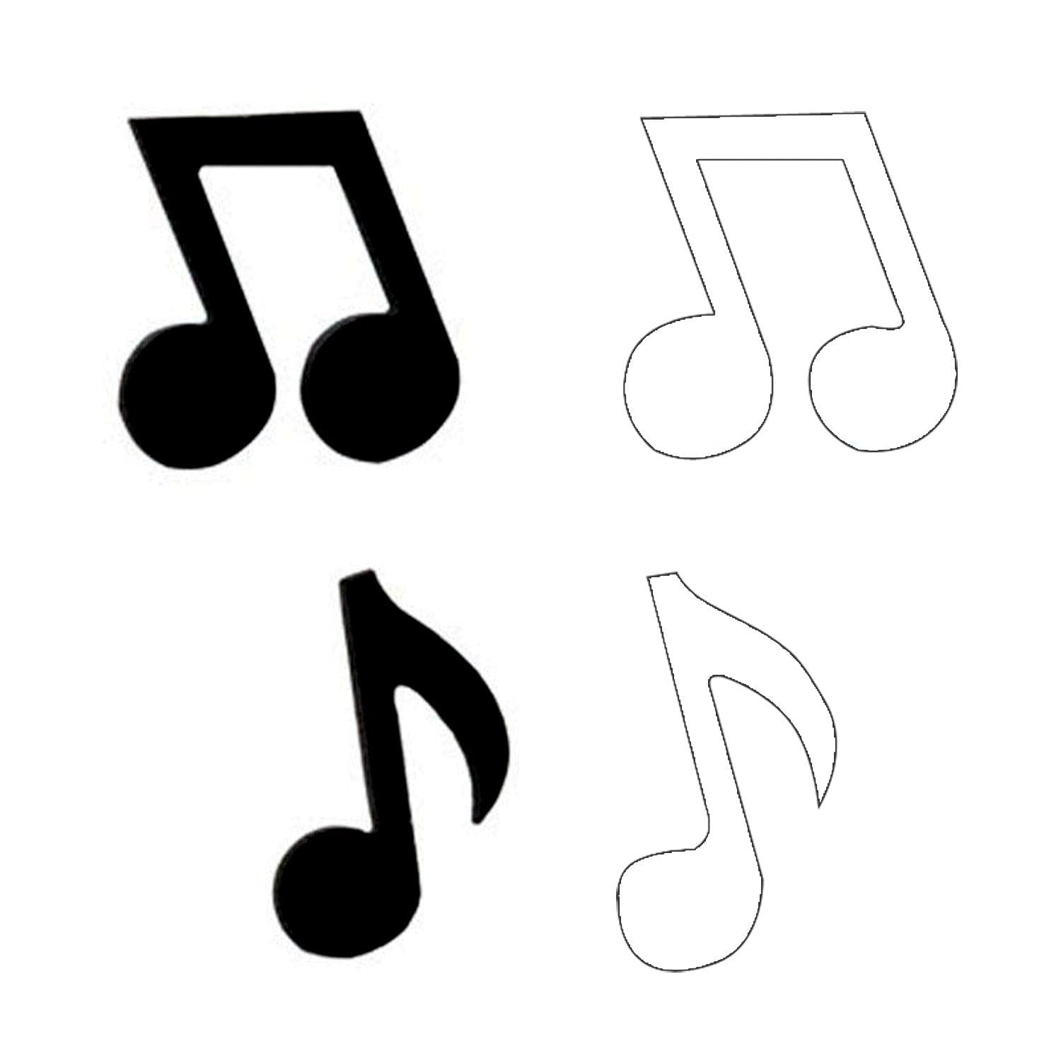 Music Notes Fusible Pre-Cut Assortment 4 Pack - 90 Coe