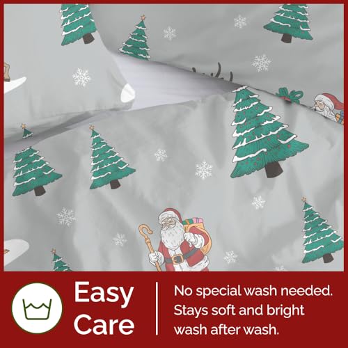 Image of CGK Unlimited Christmas Duvet Cover Twin Size - 68 x 90, Santa's Sleigh