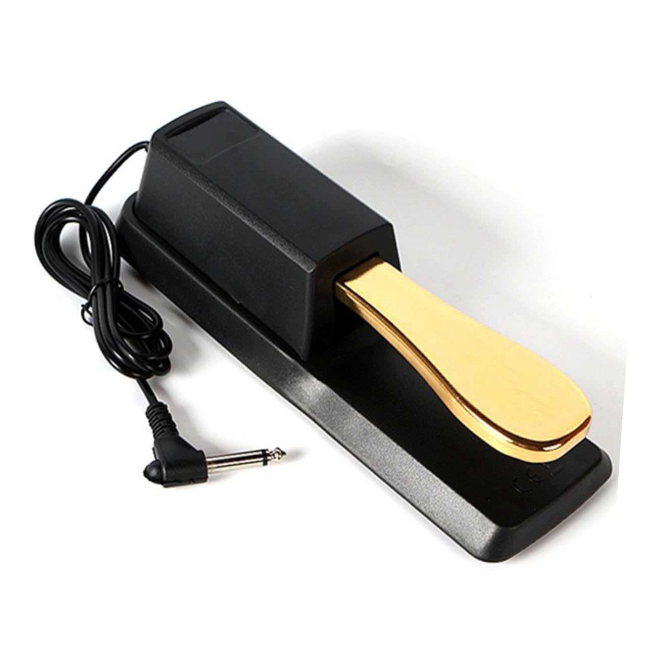 SUPVOX Pedale Sustain in ABS e Metallo per Pianoforte ed Elettronica Suono Morbido e Antiruggine, Pomello Classico Oro, Accessorio per Tastiere Musicali