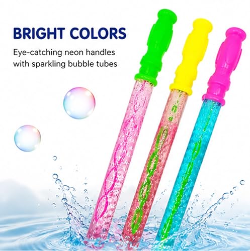 Image of Fratelli Colourful Bubble Wands for Kids - 6 PC Bubble Stick Set | Non-Toxic Bubble Maker Toy | Party Favor Bubble Blower | Outdoor Summer Toy for Boys & Girls | Birthday Return Gifts