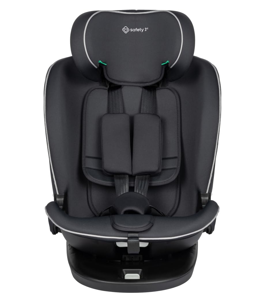 Safety 1st Saturn 360 i-Size, silla de coche giratoria 360°, 0–12 años (40–150 cm), ISOFIX, rotación FlexiSpin, 5 reclinaciones, 12 reposacabezas, Black