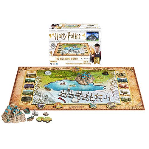 Harry Potter The Wizarding World 4D Puzzle with 3 Layers & Over 890Piece, Collector Puzzle for The Ultimate Harry Potter Fan!