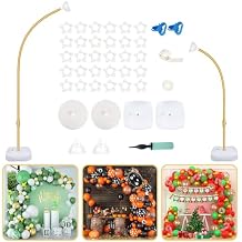 Bazen Upgraded 8.2ft & 5ft Balloon Arch Kit Glod Free Bending Shape Deformation Balloon Column Stand Half Arch Balloon Stand with Base Balloon Arch Frame for Wedding Baby Shower Birthday Decoration