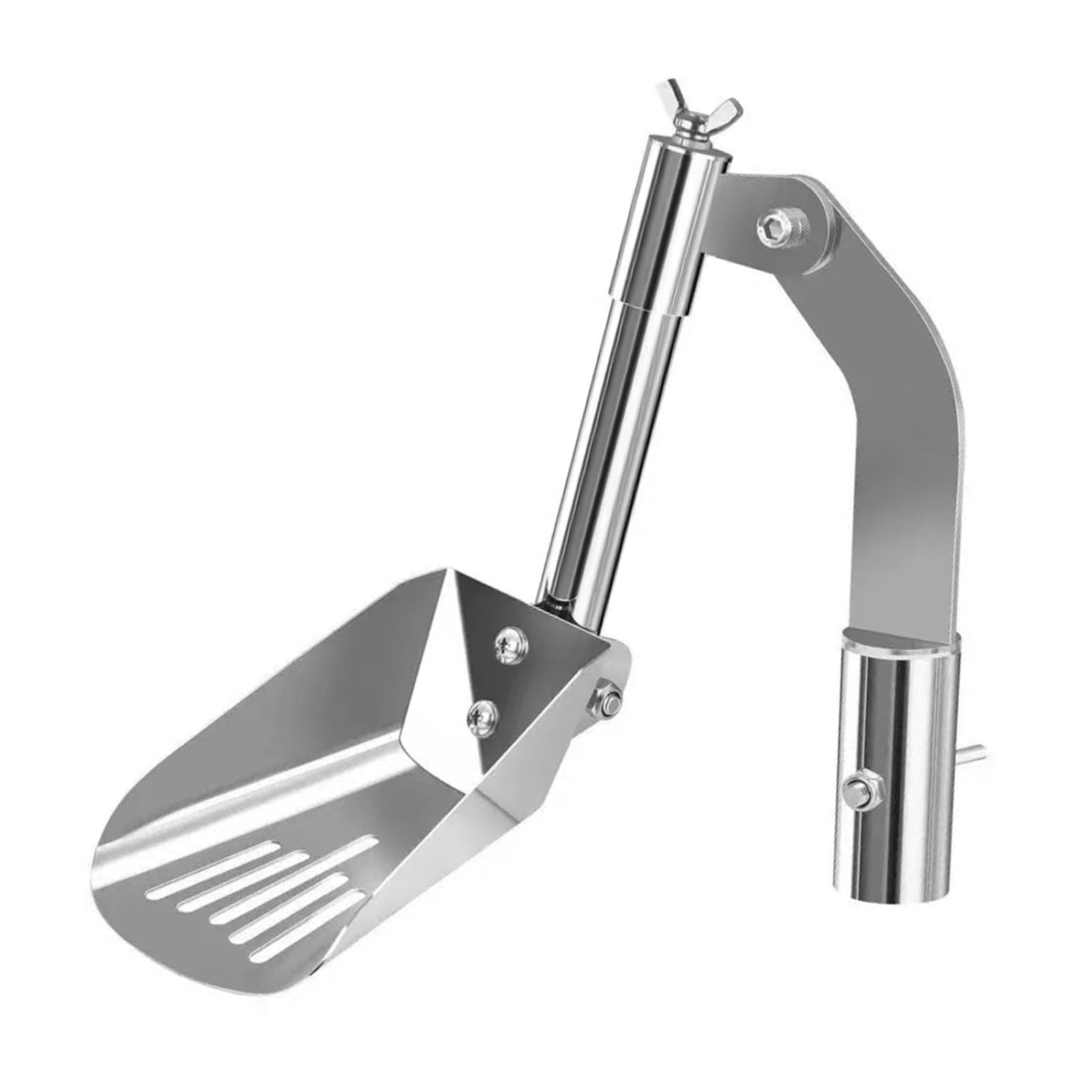 Metal Reinforced Gutter Shovel Cleaning Tool Compactly Drain Spade Comfortable Grip for Household Roof Maintenance Tasks Gutter Cleaning Shovel