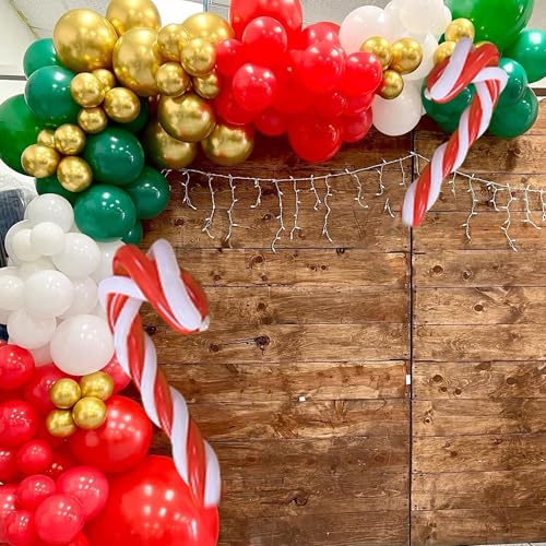 149Pcs Christmas Balloons Garland Kit with Gold Explosion Star Foil Balloons for Xmas Party or New Year Party Decorations - Image 5