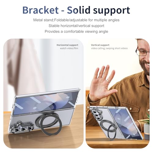 Coque Samsung Z Fold 7 avec protège-écran et support noir - 6