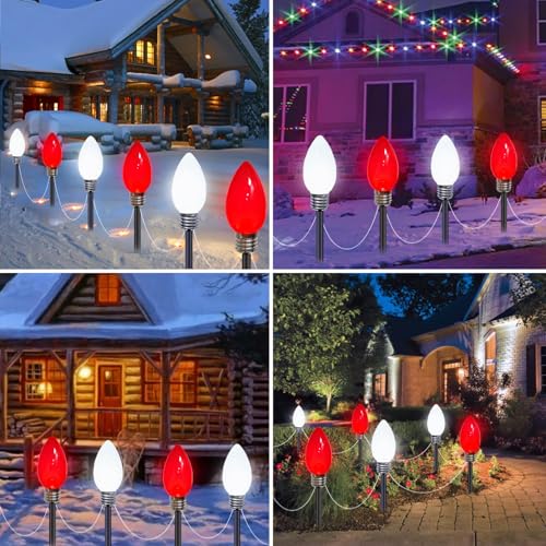 Lampes solaires C9 de Noël grand format pour illuminer sans câble - 6