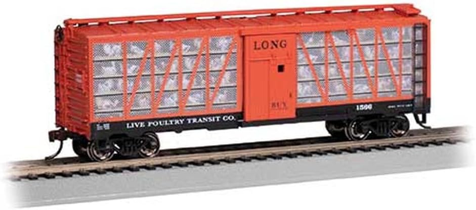 Bachmann Trains - Poultry Transport Car - Live Poultry Transit CO. #1566 - Long with Turkeys - HO Scale