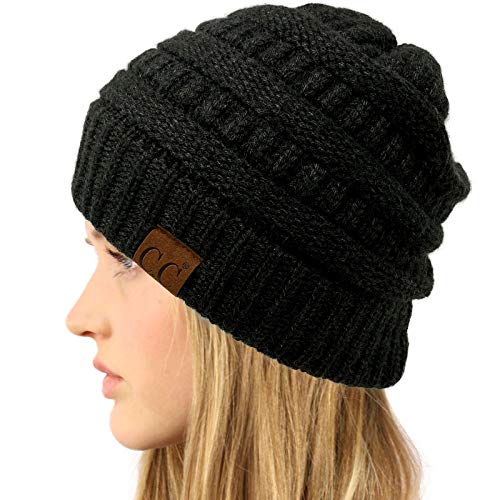 Image of Hatsandscarf CC Exclusives Solid Color Beanie Tail Hat for Adult (MB-20A)