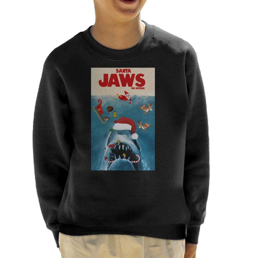 Cloud City 7 Black Santa Jaws The Revenge Christmas Kid's Sweatshirt