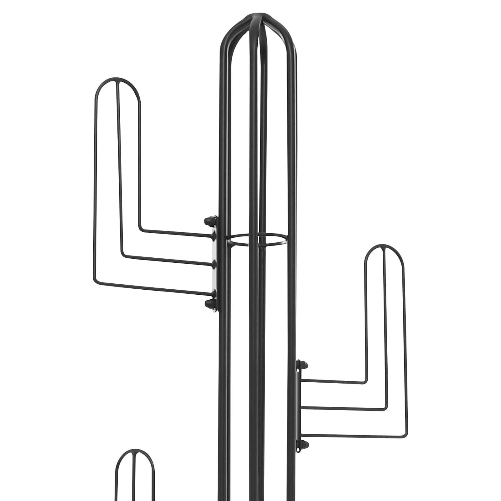 Appendiabiti da terra Cactus, appendiabiti da terra con base rotonda stabile, 6 ganci, for soggiorno, camera da letto, ufficio(Groen)