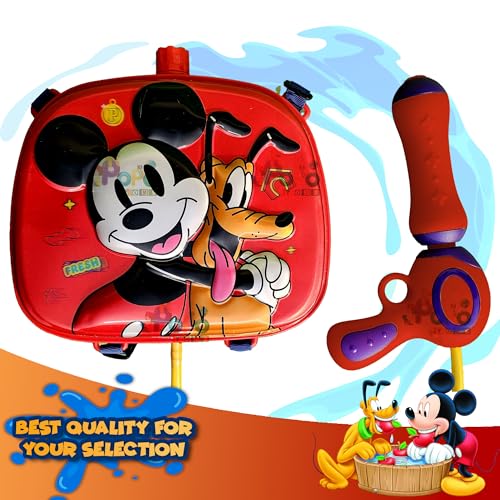 Image of PoPo Toys Holi Pressure Pichkari with Minnie Bag Tank- 3 LTR | with Free Balloons, Gulal and Surprise Holi Gift | Multicolor