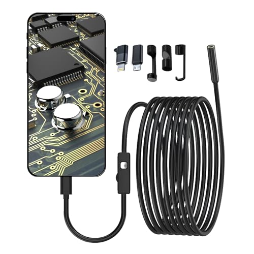 Fsaklaskdy Endoskopkamera mit Licht, 1920P HD Endoskop Kamera Handy mit 8 Lich Rohrkamera, Kanalkamera, Kein WLAN Erforderlich Inspektionskamera Wasserdichtes IP67 Kanal-Kamera Fsaklaskdy Endoskopkamera mit Licht, 1920P HD Endoskop Kamera Handy mit 8 Lich Rohrkamera, Kanalkamera, Kein WLAN Erforderlich Inspektionskamera Wasserdichtes IP67 Kanal-Kamera
