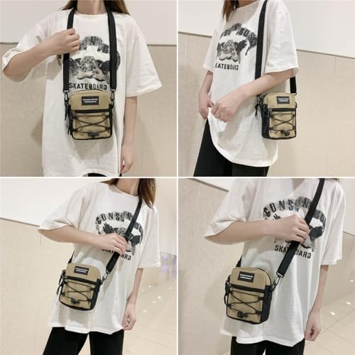 Canvas Unisex Cute Messenger Bag Lightweight Crossbody Shoulder Bag for Men and Women4