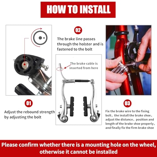 image for RAHQHD Complete Bike Brakes Set，Inner and Outer Callipers Cables Lev