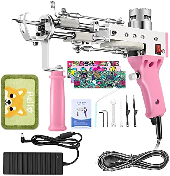 FancyBant Tufting Gun,2in1 Electric Carpet Rug Gun Cut Pile and Loop Pile, Carpet Weaving Knitting Machine