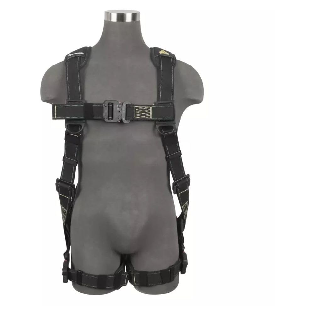 Safewaze 022-1984 Arc Flash Full Body Harness: DE 1D, DE QC Chest/Legs (XL)