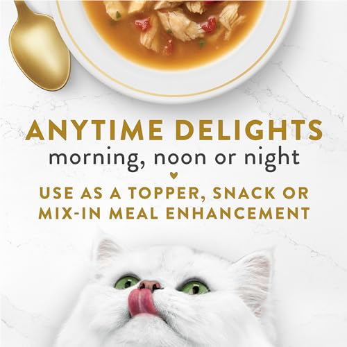 PURINA Fancy Feast Lickable Wet Cat Food Broth Topper Seafood Bisque and - (16) 1.4 oz. Pouches - image 4