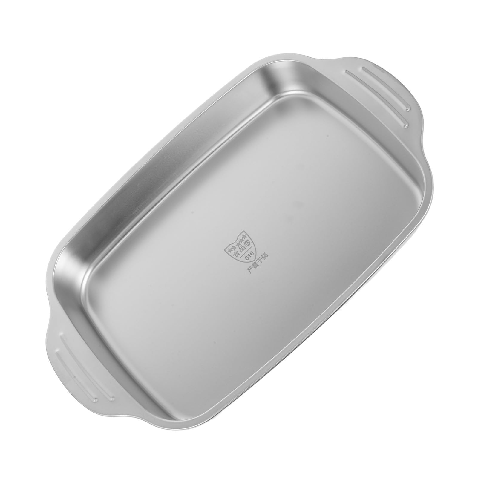 Edelstahl Backblech, rechteckige Fisch Servierplatte für Fisch und Gemüse, antihaft, silber, zum Grillen und Servieren