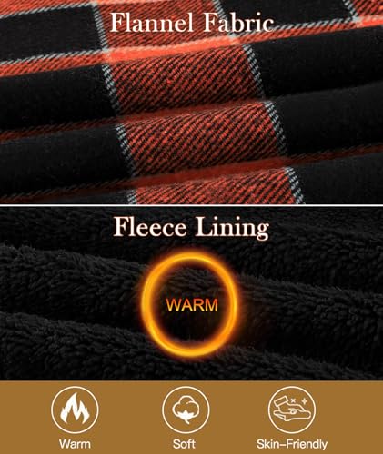 Image of SCODI Men's Flannel Jacket Sherpa Lined Plaid Fleece Hoodies Zip Up Coat | Winter Warm Outwear, Thick Sweatshirt, Outdoor, Ski, Hiking, Sports, Work, Office, Daily Wear, Machine Wash, with 4 Pockets