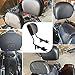 Black Detachable Backrest Sissy Bar with Pad Compatible with 2009-2024 Harley Touring Road King Street Glide Electra Glide Road Glide Ultra Limited