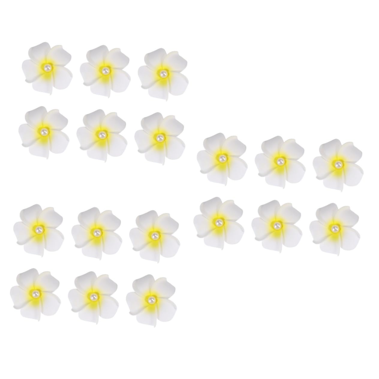FRCOLOR 24piezas Horquillas De Flores De Frangipani Perlas Accesorio De Pelo Para Novias y Mujeres Para Bodas y Vacaciones