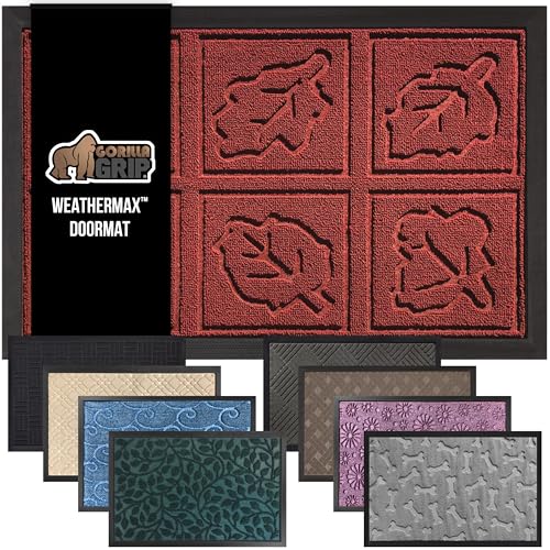 image for GORILLA GRIP 100% Waterproof All-Season WeatherMax Doormat, US Designe