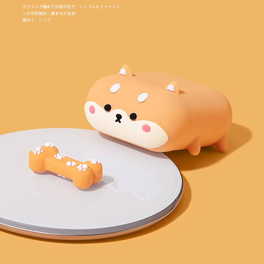 Amazon | Airpodsケース、シリコン3Dかわいい動物柴犬の楽しい