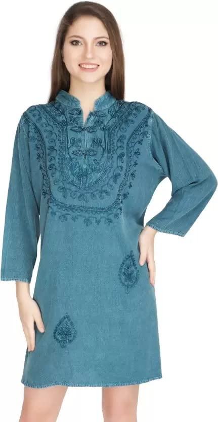 Women's Plus Size Tunic Tops Summer Long Sleeve Round Neck Blouses-Dress Ruffle Flowy Up T Shirts-image-46