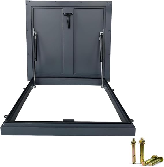 Roof Access Hatch, Galvanized Steel Roof Security Door, Large Commercial Manhole/Cellar Export Lid, Attic Skylights Roof Hatch Vent Access Door 75x75cm