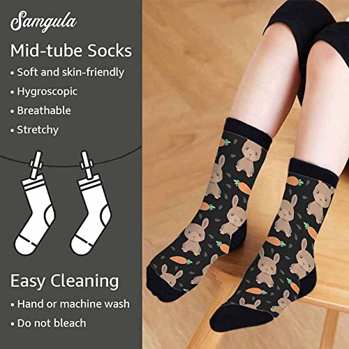 Image of Crew Socks for Woman Size 6-8 Tropical Wildlife Bright Teal Girls Socks