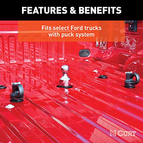 Curt 60629 30K Factory Style 2-5/16-Inch Gooseneck Ball, Fits Select Chevrolet Ford, Gmc, Nissan Titan Xd, Ram, Puck System Required, Chrome #TOP6