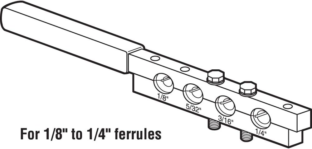 Prime-Line GD 52216 Swage-It Crimper Tool, Use with 1/8 In. - 1/4 In. Ferrules, Steel (Single Pack)
