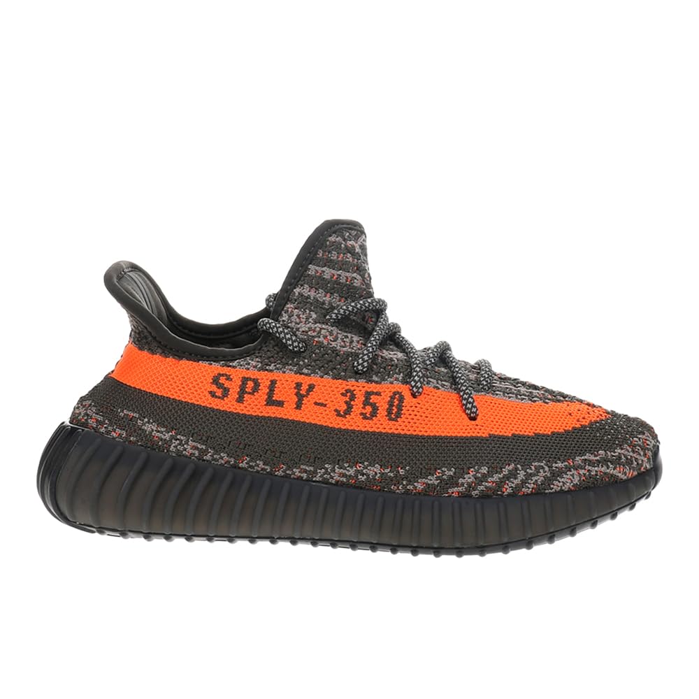 adidas Mens Yeezy Boost 350 V2 Sneakers Shoes Casual - Black, Grey, Orange 6 Black
