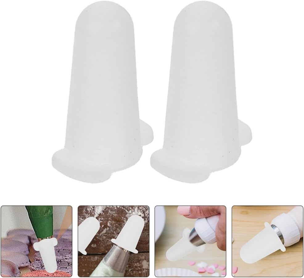 Silicone Cake Nozzle Protector 4pcs White for Baking Decorating image 5