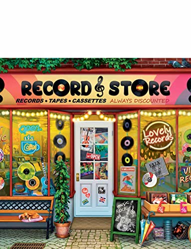 Ravensburger 17307 Schallplatten Nostalgisches Vintage-Puzzle aus Vinyl, 1000 Teile, für Erwachsene und Kinder ab 12 Jahren, Mehrfarbig