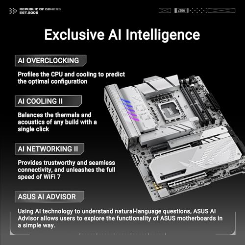 ASUS ROG MAXIMUS Z890 APEX Intel® Z890 LGA 1851 ATX motherboard, Advanced AI PC-ready, 22+2+1+2 stages, DDR5, WiFi 7, 5G LAN, 3x PCIe® 5.0 M.2, Thunderbolt™ 4, USB Type-C®, AI OC, Cooling & Networking by ASUS - Image 2