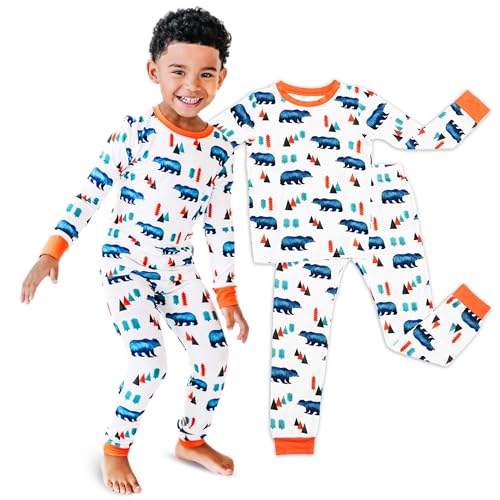 Sensory Friendly Boys Pajamas - Two Piece Viscose from Bamboo Pajamas for Kids - Styled by Kardashians - Cozy Cubs Pjs
