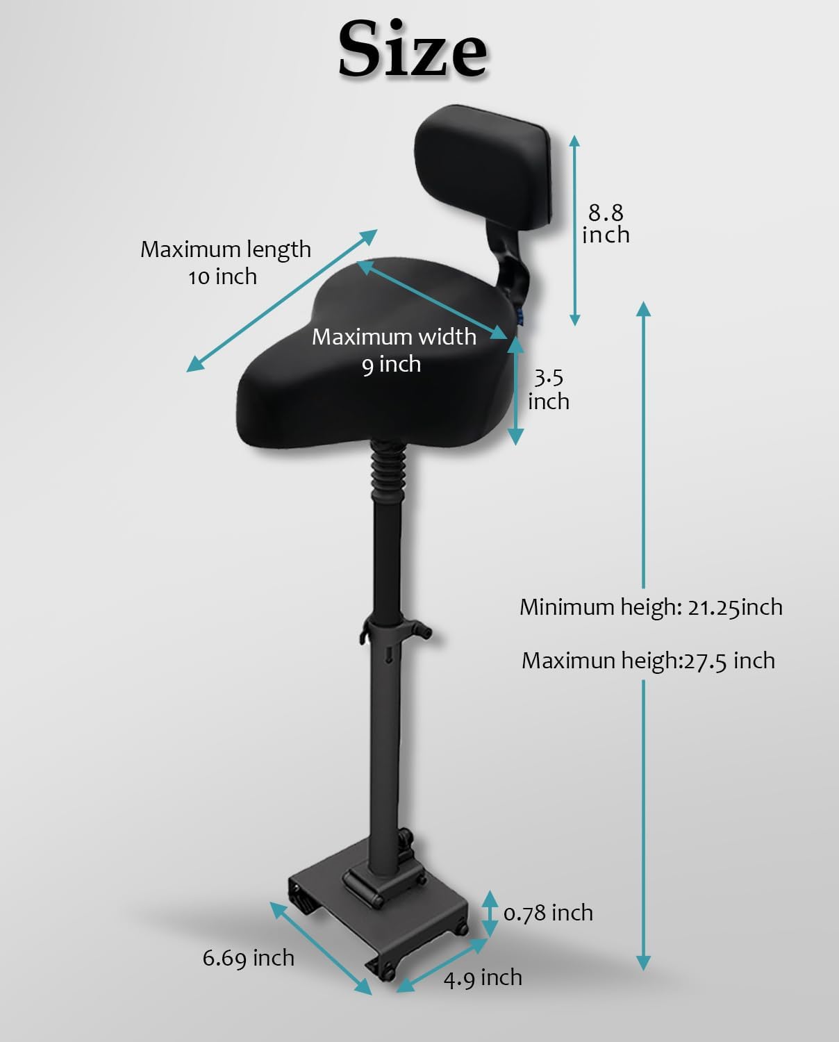 Electric Scooter Seat Compatible with Ninebot Max G30P/G30LP Aovopro ESMAX Electric KickScooter, Oversized Saddle with Backrest, Comfortable Wide Seat Cushion