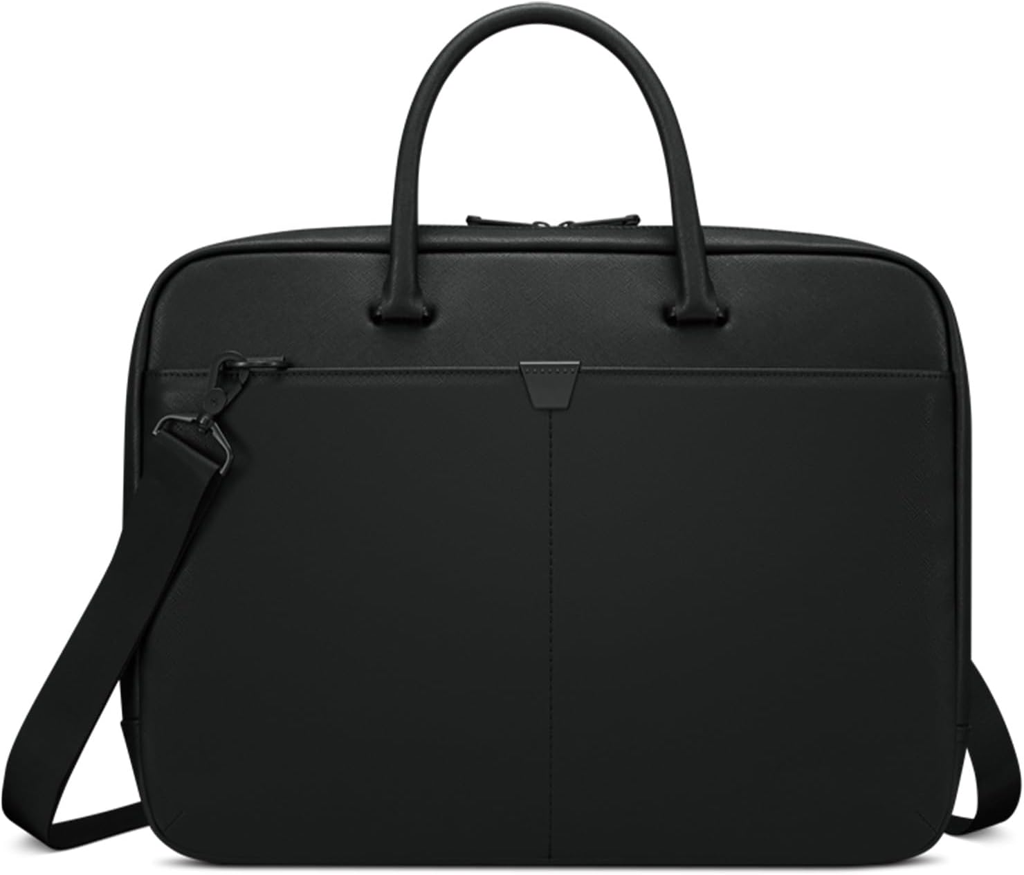 Lenovo thinkplus 15.6-inch Laptop Bag (T200) - Water Resistant Leather Messenger Bag with Padded Device Compartment – Multi Compartment Professional Handbag with Shoulder Strap for Travel & Business