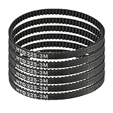6 Stück HTD 225-3M-6 Gummizahnriemen,75 Zähne 225 MM Teilungslänge x 6 MM Synchronantriebsriemen Zahnriemen Geschlossener Schleife Synchronantriebsriemen für Lndustrielle Anwendungen