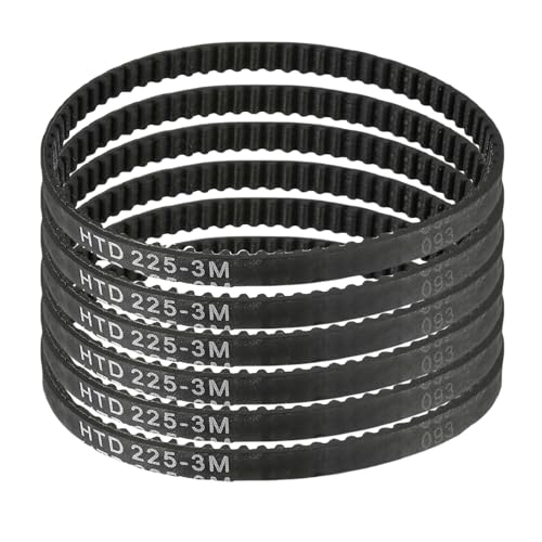 6 Stück HTD 225-3M-6 Gummizahnriemen,75 Zähne 225 MM Teilungslänge x 6 MM Synchronantriebsriemen Zahnriemen Geschlossener Schleife Synchronantriebsriemen für Lndustrielle Anwendungen