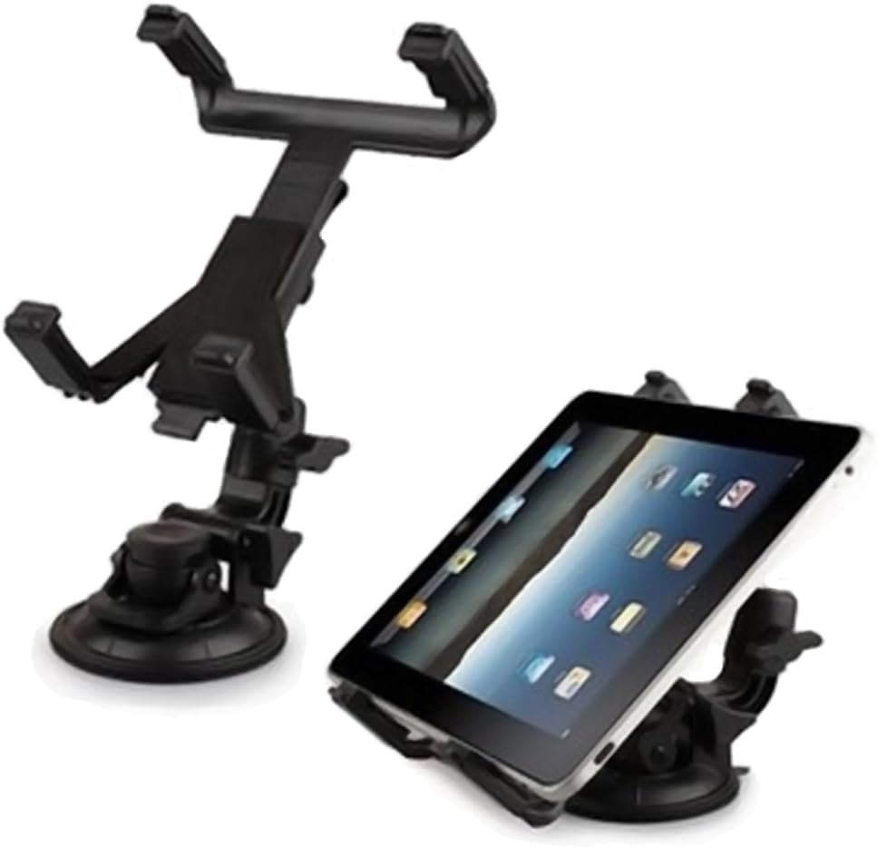 Universal Car Mount Tablet Holder for Ipad, GPS, Galaxy Tab/Note - Compatible with Tablet Screens from 7" to 10.2" - Highly Resistant Cradle on Windshield or Dashboard