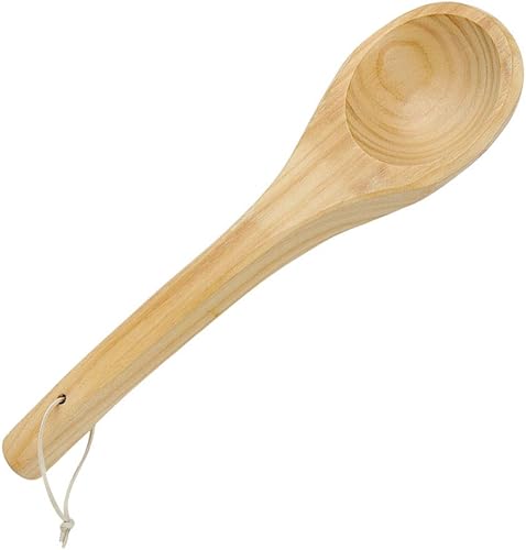 Miniatura 1 de Oumefar Cuchara individual para sauna, cuchara de madera para sala de sauna, cuchara hecha a mano, accesorios para sauna, cuchara de cuchara de agua