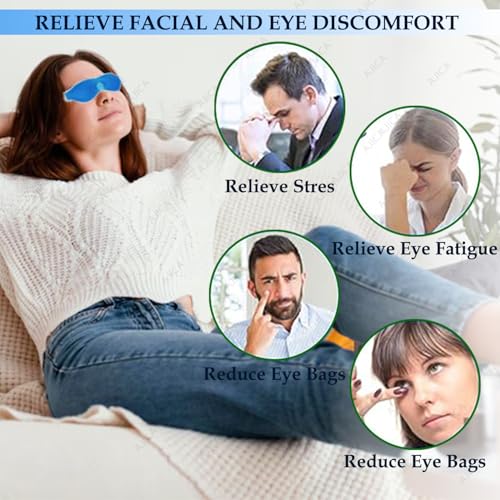 Image of Aqua Ice Face & Eye Cooling Gel Pad and Aloe Vera Gel Mask Ice Pack for Face and Eye Patches Remove Dark Circles, Fatigue Cool Eyes Patch Pads Eye Care | Facial Skin Refresh Face Mask for Hot & Cold Therapy (Aloe Face Mask, Blue Hole Eye Mask)