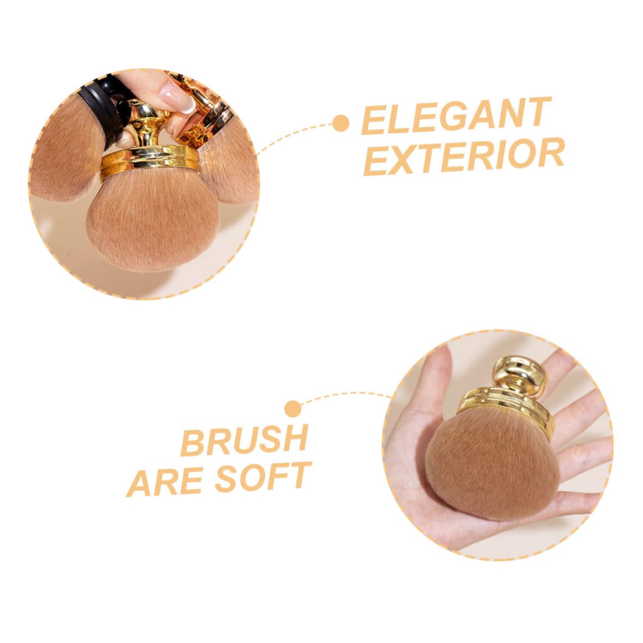 Healeved 5pièces Pinceau De Maquillage Multifonctionnel Doux Pour Poudre Et Blush Outil De Beauté Pour Application Précise Visage Pour Types De Peau