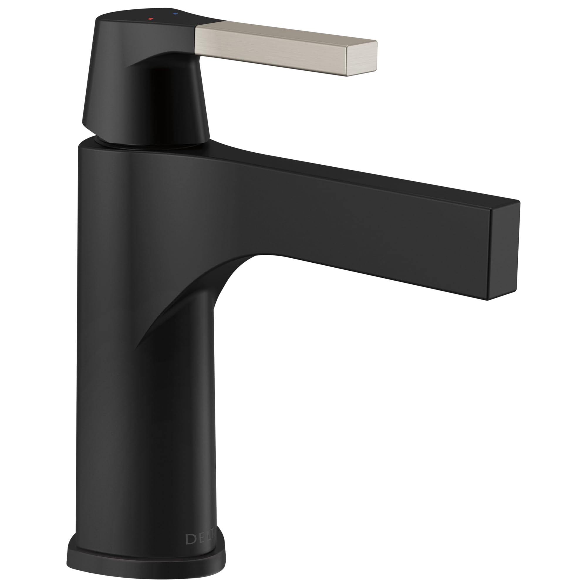 Delta 574-SMLPU-DST Zura Bathroom Faucet, Black and Stainless