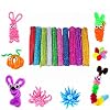 Tukcherry Cure-Pipes, 100 tiges de Chenille pour Bricolage, 10 Couleurs Assorties Cure-Pipes pour décorations et Artisanat créatif, 6 mm x 12 Pouces, Bricolage Amusant