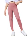 Girls Athletic Leggings with Pockets Kids High Waist Active Tights Dance Running Yoga Pants 5-14 Years